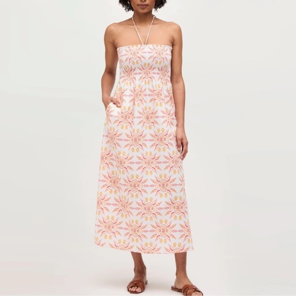 Hill House Dresses & Skirts - HILL HOUSE HOME The Lucy Nap Dress Orange Shell Mosaic Cotton XXL